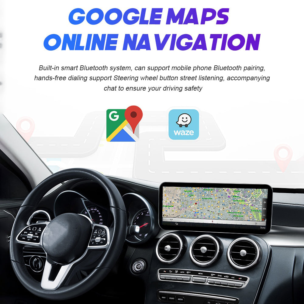 10.25'' Android Navigation with Carplay for Mercedes C Class W205 GLC X253  V Class W447