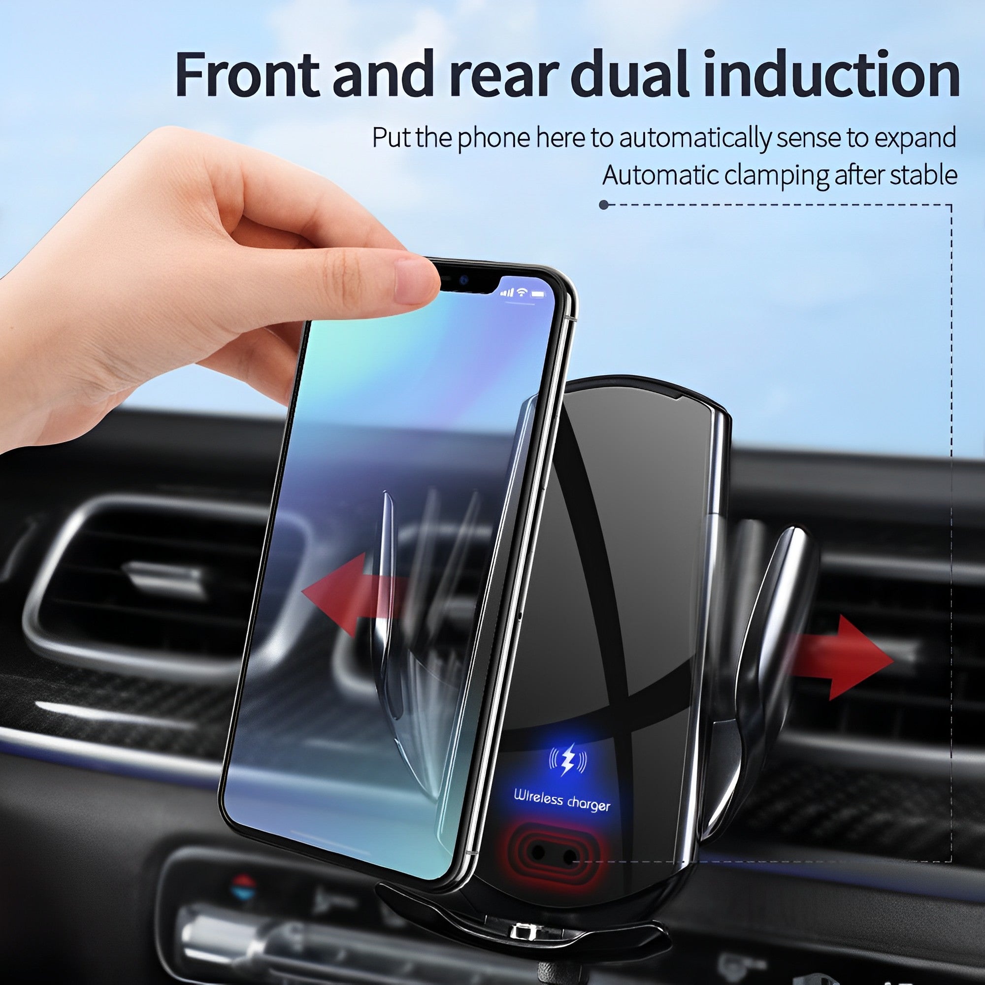 2IN1 Universal Phone Holder & Wireless Charger –