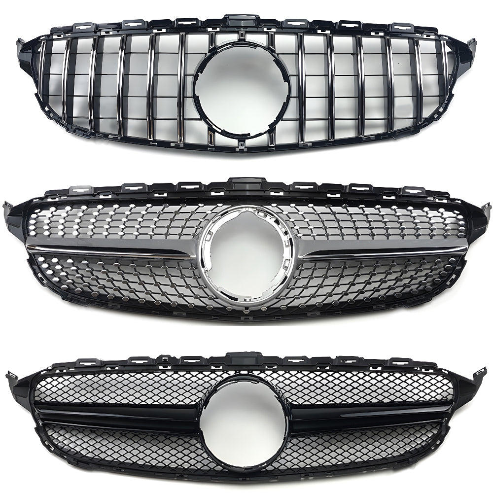 MERCEDES W205 C CLASS 2014-2018 AMG GT PANAMERICA ​STYLE GRILLE – CT Carbon