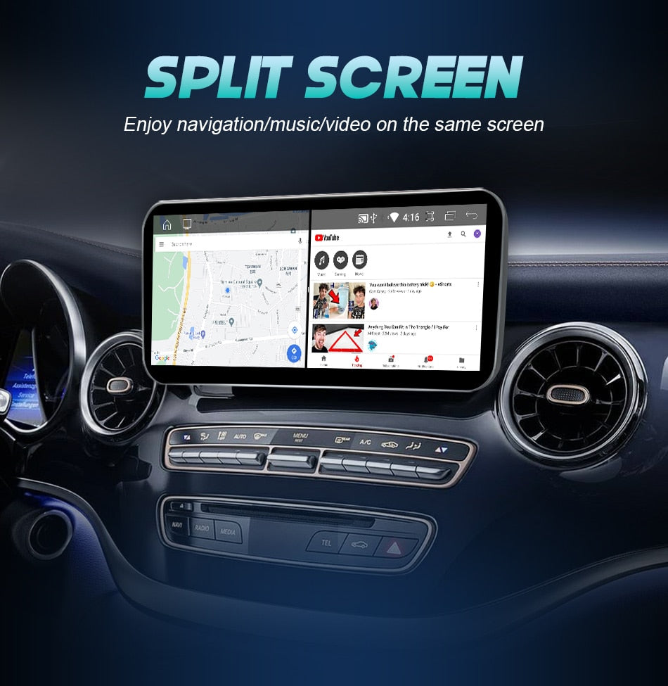 For Mercedes C GLC V W205 C63 C43 Android Screen Apple Carplay Navi 10.25